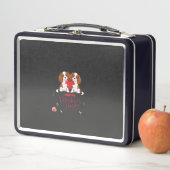 Lunch Box Chien Cavalier King Day de la Saint-Valentin Flora (En situation)