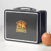 Lunch Box Chien Chasse Les Zombies Design Halloween (En situation)