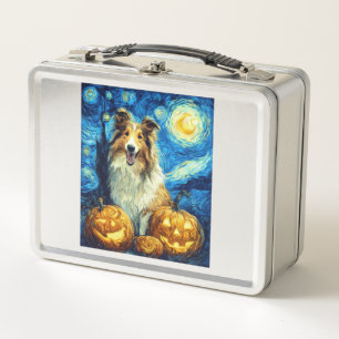 Lunch Box Chien Colley Rude Mignon Halloween Jack O Lantern