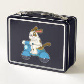 Lunch Box Chien comme Biker avec Scooter.PNG (Dos)