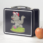 Lunch Box Chien comme coureur avec Casquette (En situation)