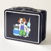 Lunch Box Chien comme docteur avec seringue (Devant)