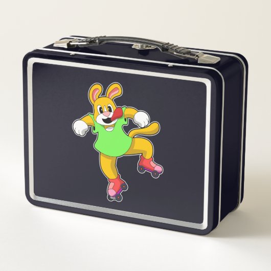 Lunch Box Chien comme Patineur en ligne avec Patins en ligne (Dos)