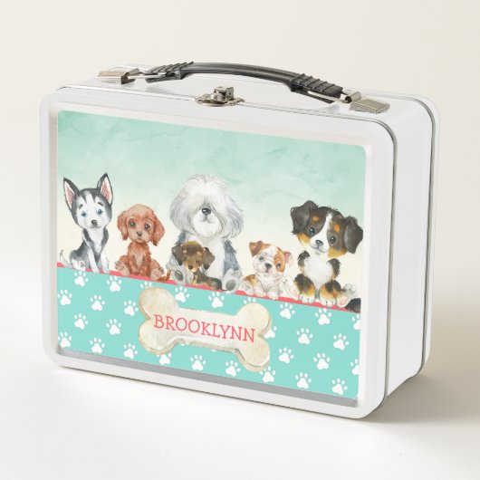 Lunch Box Chien de Chien de Chien Personnalisé (Devant)