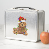 Lunch Box Chien de Père Noël Goldendoodle (En situation)