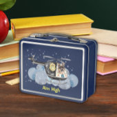 Lunch Box Chien de police mignon sur hélicoptère