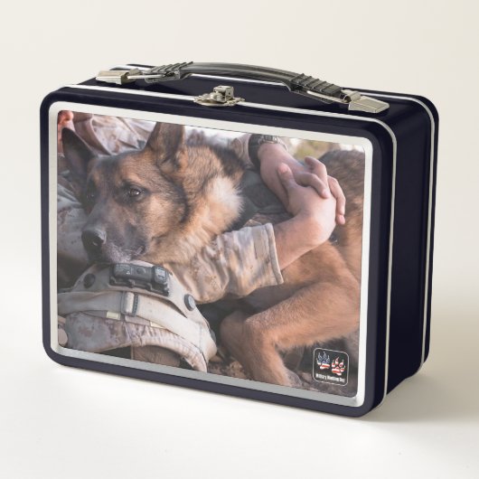 LUNCH BOX CHIEN DE TRAVAIL MILITAIRE AMÉRICAIN (Devant)