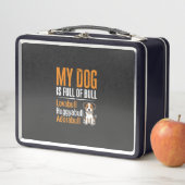 Lunch Box Chien drôle plein de taureau design (En situation)