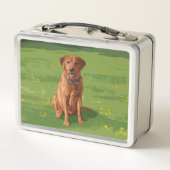 Lunch Box Chien du Labrador jaune rouge renard (Dos)