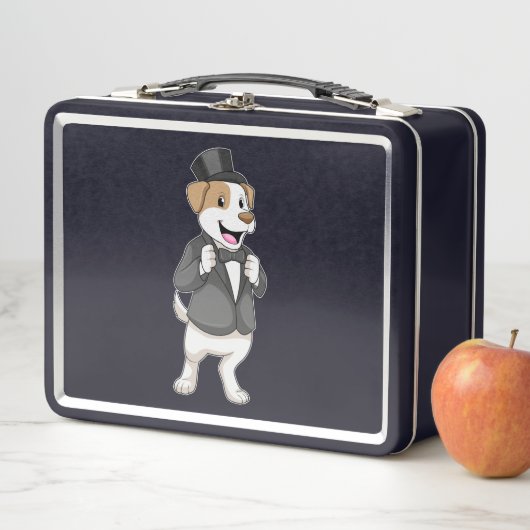 Lunch Box Chien en chambre avec ruban (En situation)