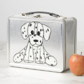Lunch Box Chien en dalmate dessin simple noir (En situation)