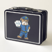 Lunch Box Chien en policier avec uniforme (Dos)