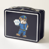 Lunch Box Chien en policier avec uniforme (Devant)