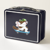 Lunch Box Chien en Skate avec Skateboard (Devant)