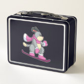 Lunch Box Chien en Snowboardeur avec Sonowboard (Dos)