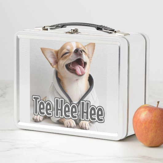 Lunch Box Chien généré par l'IA 01 "Tee hee hee" (En situation)