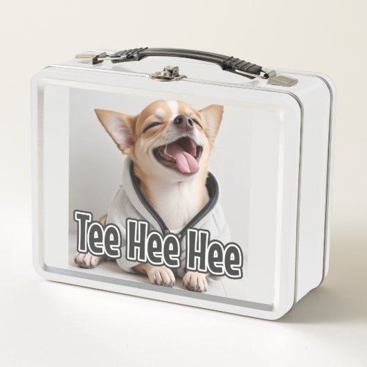 Lunch Box Chien généré par l'IA 01 "Tee hee hee" (Devant)