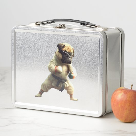 Lunch Box Chien Knows Karate transformé (En situation)
