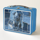 Lunch Box Chien Patchwork Art Denim (Devant)