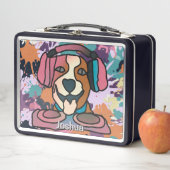 Lunch Box Chien rétro de rue avec casque | Drôle (En situation)