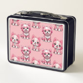 Lunch Box Chien rose Motif design - Rose (Dos)
