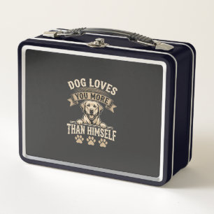 Lunch Box Chien Vous Aime Plus Que Lui-Même Vintage