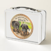 Lunch Box Chiens de chiot mignons avec un visage triste (Dos)