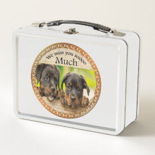 Lunch Box Chiens de chiot mignons avec un visage triste