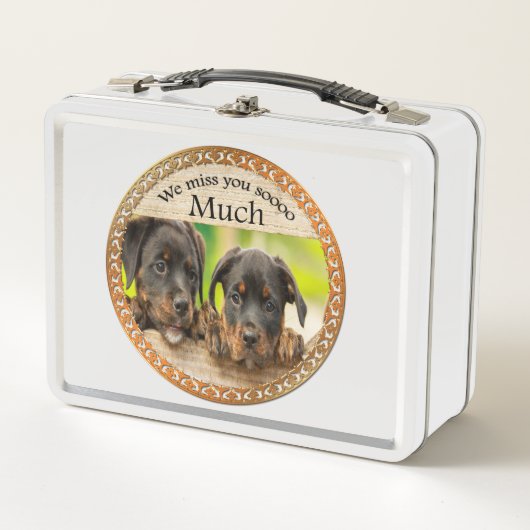 Lunch Box Chiens de chiot mignons avec un visage triste (Devant)