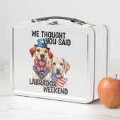 Lunch Box Chiens du Labrador patriotique Citation d'Humour d (En situation)
