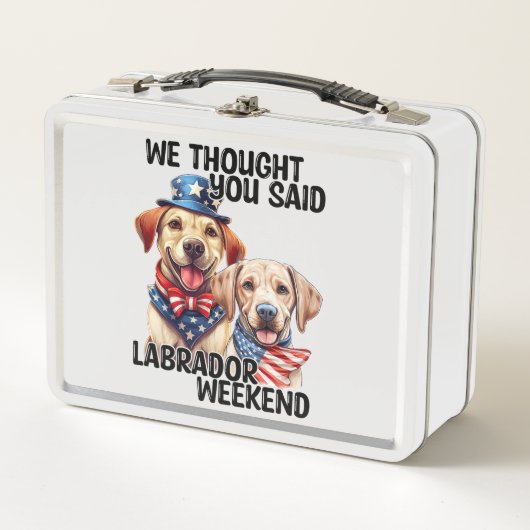 Lunch Box Chiens du Labrador patriotique Citation d'Humour d (Devant)