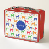 Lunch Box Chiens et empreintes de pattes  (Dos)