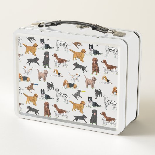 Lunch Box Chiens mignons personnalisés illustrations Motif (Dos)