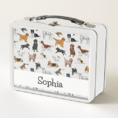 Lunch Box Chiens mignons personnalisés illustrations Motif (Devant)