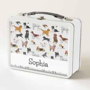 Lunch Box Chiens mignons personnalisés illustrations Motif
