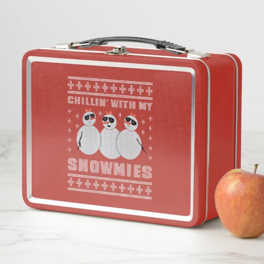 Lunch Box Chillin avec mes neiges Noël laide Sweat Qu (En situation)