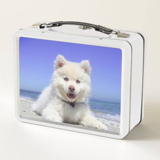 Lunch Box Chiot blanc (Dos)