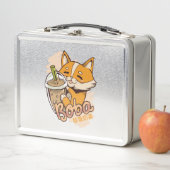 Lunch Box Chiot Corgi Mignon avec Bubble Tea (En situation)