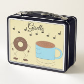 Lunch Box Chocolat Frosted Donut & Coffee Mug Danser : (Dos)