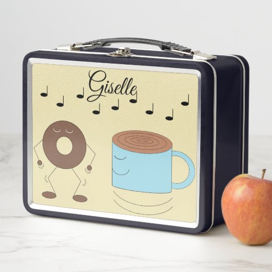 Lunch Box Chocolat Frosted Donut & Coffee Mug Danser : (En situation)
