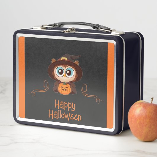 Lunch Box Chouette/Automne/Automne/Halloween/citrouille (En situation)