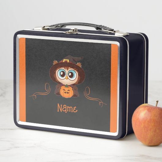 Lunch Box Chouette/Automne/Automne/Halloween/citrouille (En situation)