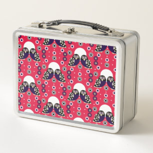 Lunch Box Chouette d'art populaire