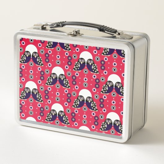 Lunch Box Chouette d'art populaire (Devant)