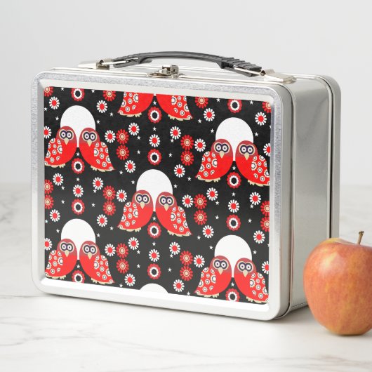 Lunch Box Chouette d'art populaire (En situation)