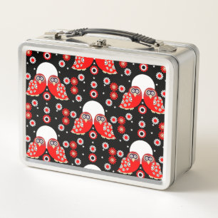 Lunch Box Chouette d'art populaire