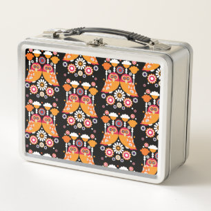 Lunch Box Chouette d'art populaire