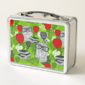 Lunch Box Chouette en roses rouges (Dos)