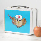 Lunch Box Chouette infirmière mignonne avec dessin à la seri (En situation)