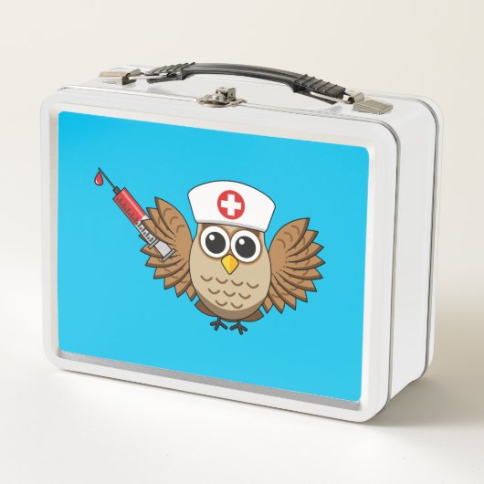 Lunch Box Chouette infirmière mignonne avec dessin à la seri (Devant)